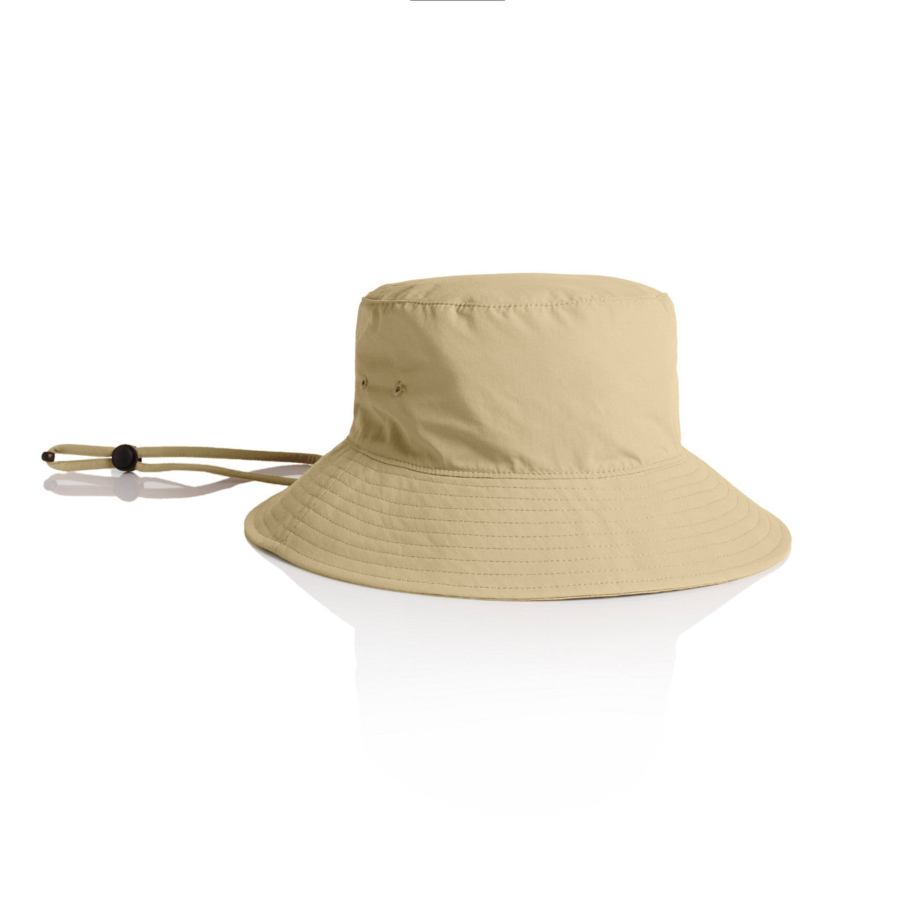 Nylon Wide Brim Bucket Hat - Khaki