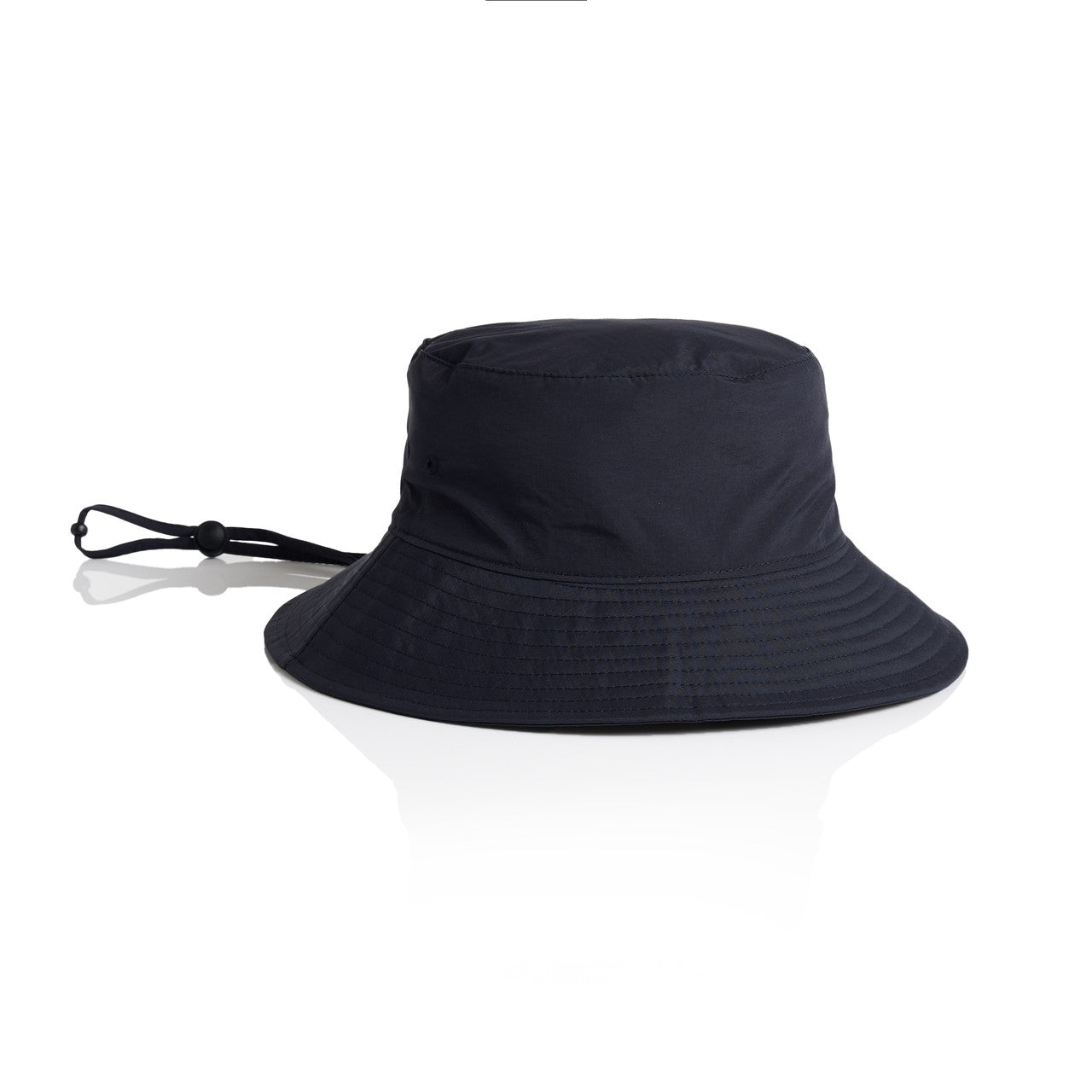 Nylon Wide Brim Bucket Hat - Navy