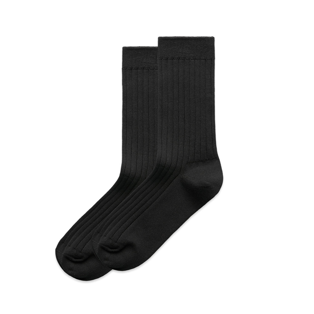 Wo's Rib Socks (2 Pairs) - Black