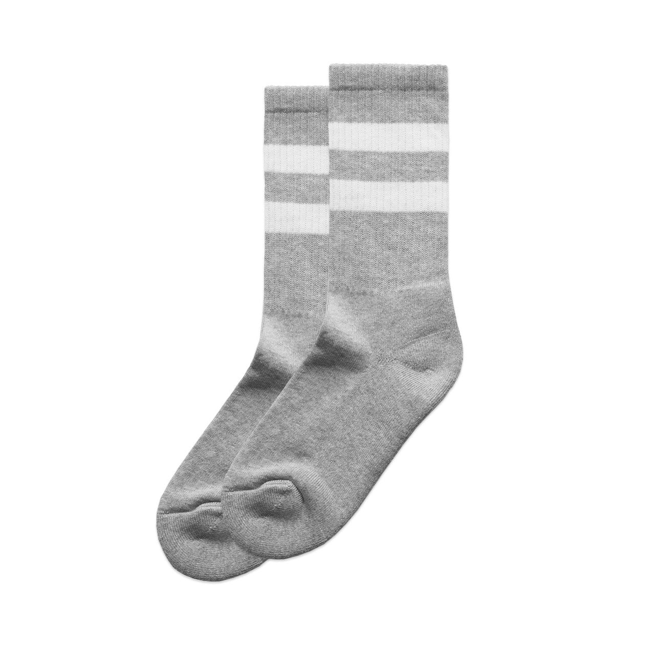 Relax Stripe Socks (2 Pairs) - Grey Marle/White