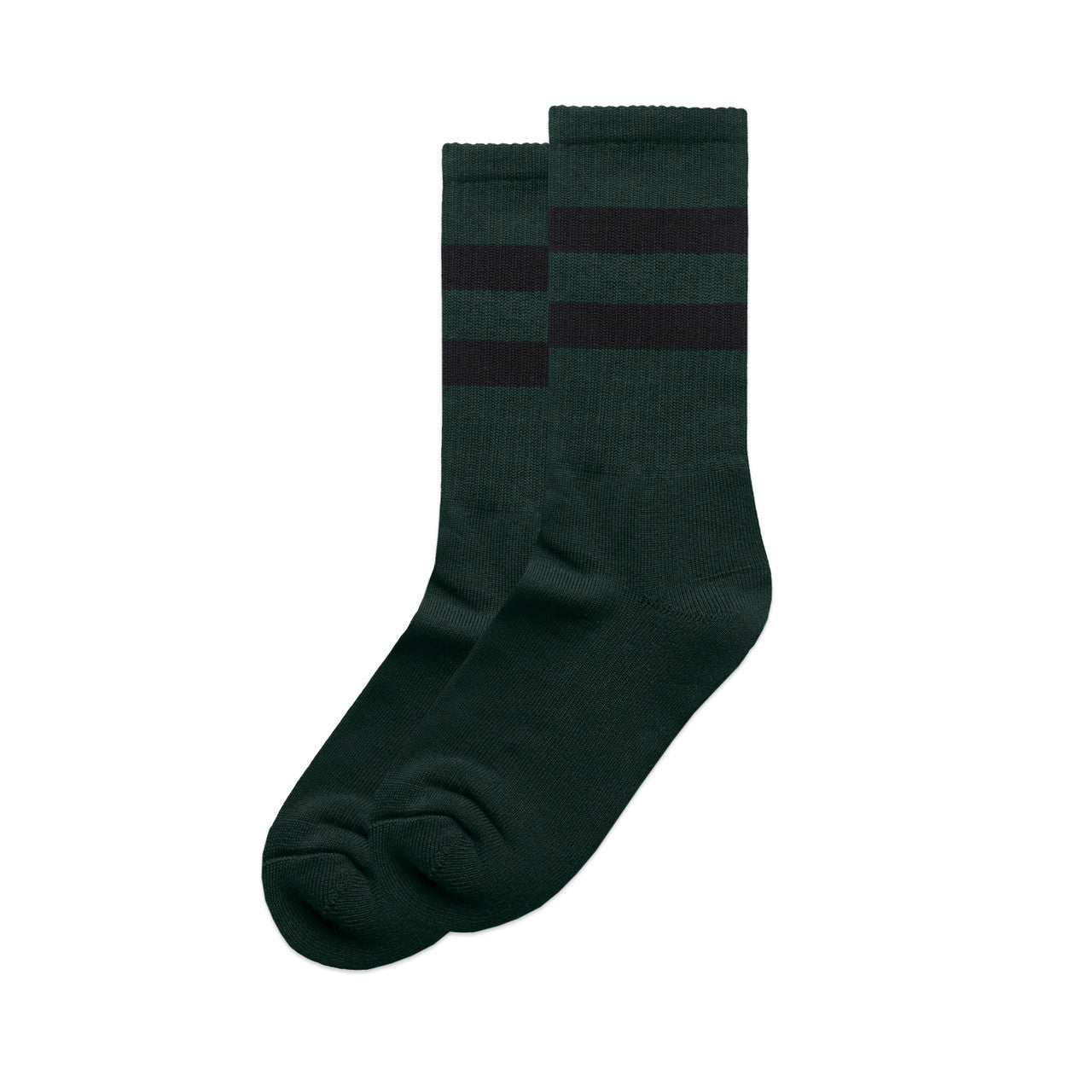 Relax Stripe Socks (2 Pairs) - Pine Green/Black