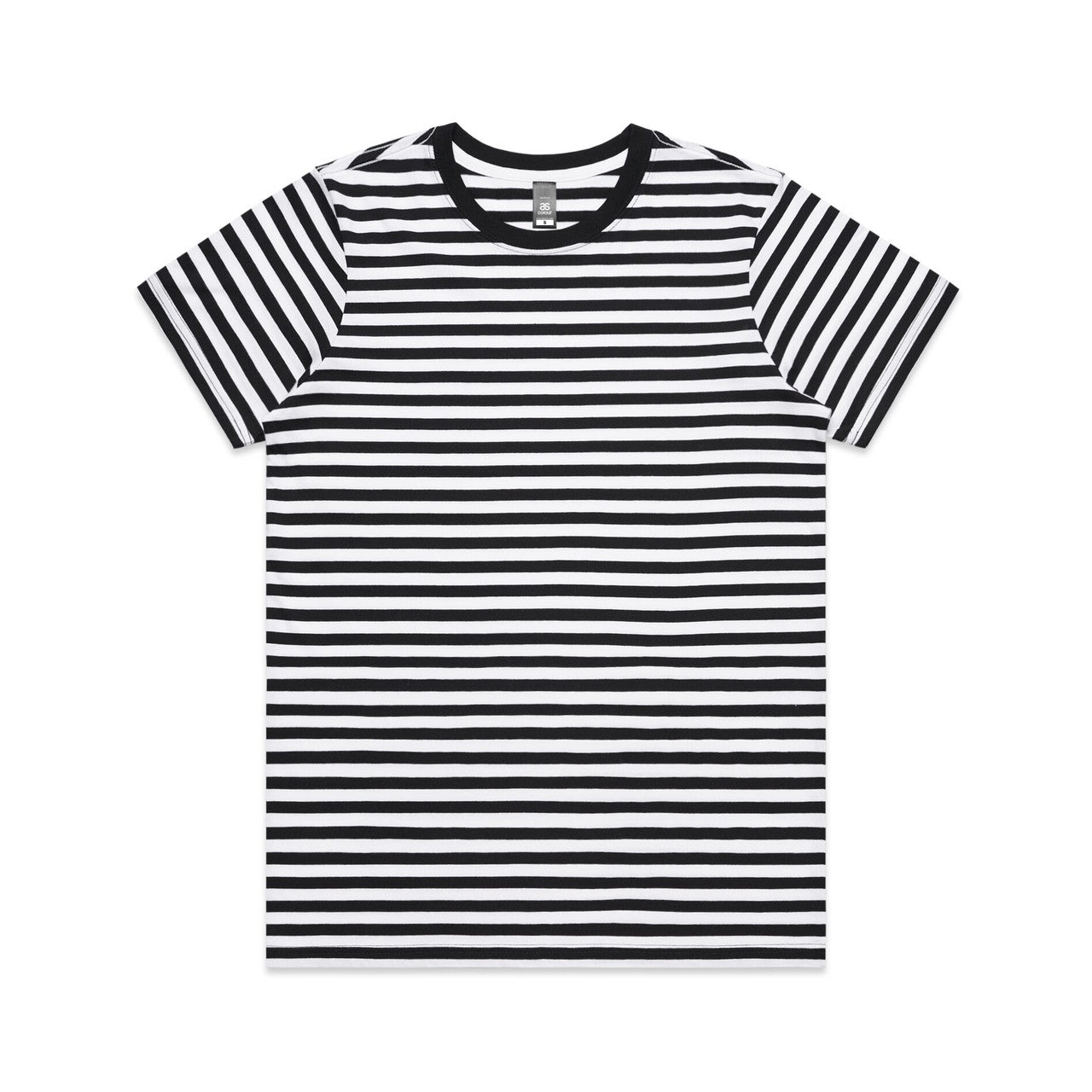 Wo's Maple Stripe Tee - Black/White