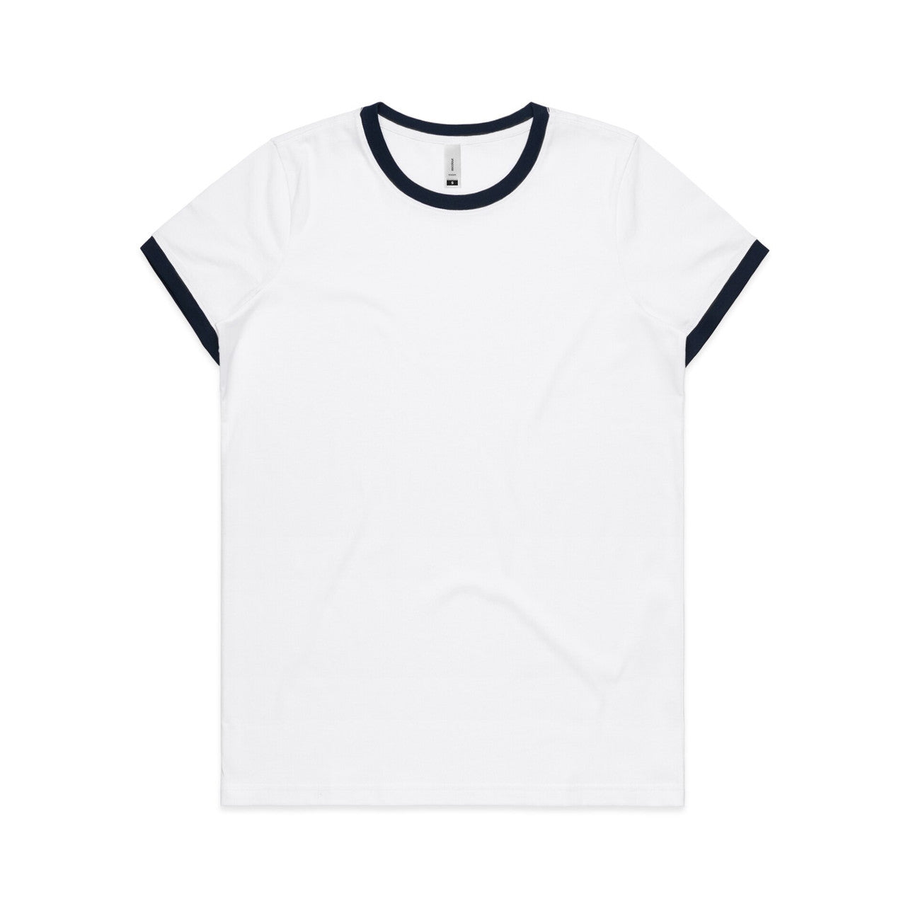 Wo's Maple Ringer Tee - White/Navy