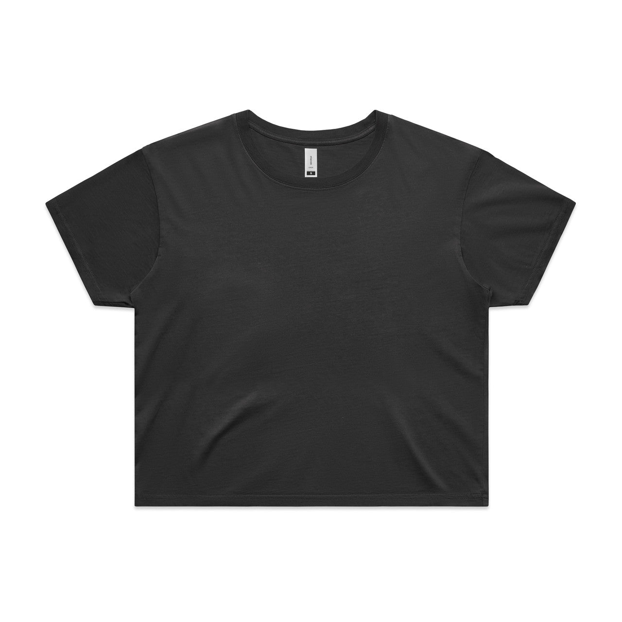 Wo's Faded Crop Tee - Faded Black