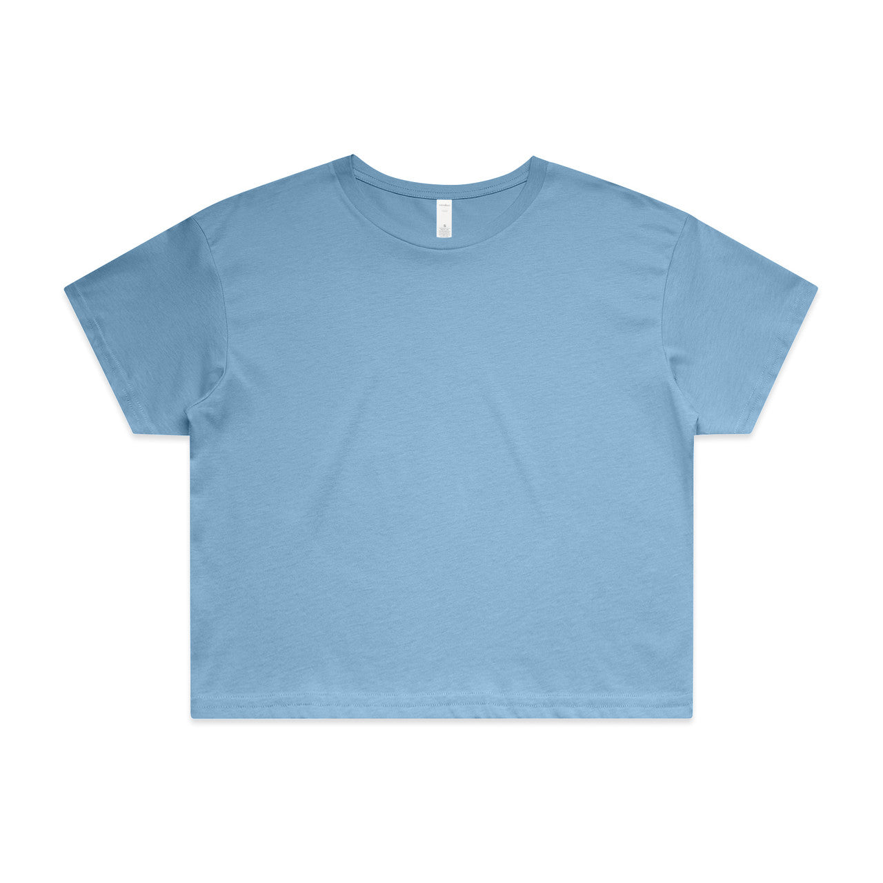 Wo's Crop Tee - Carolina Blue