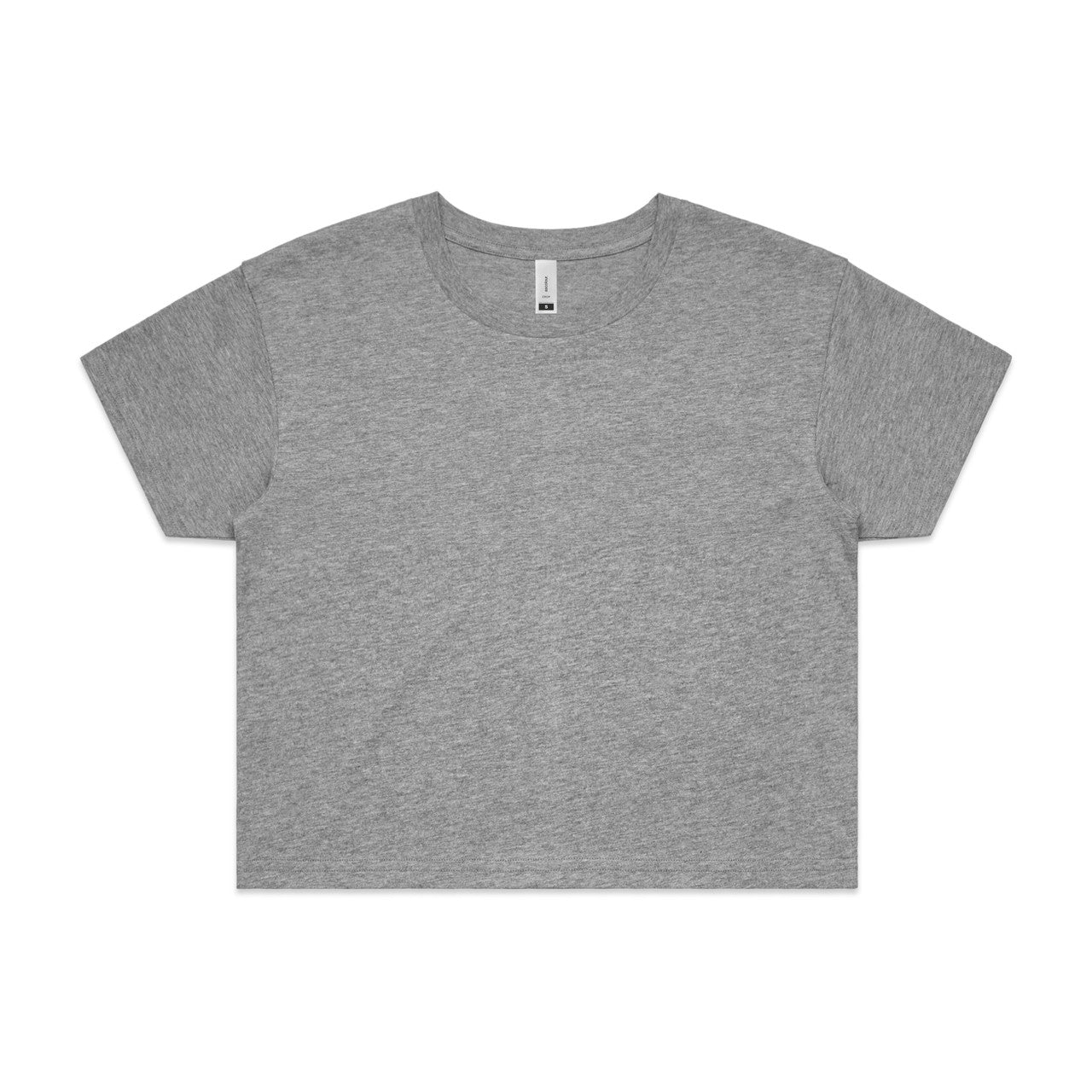 Wo's Crop Tee - Grey Marle