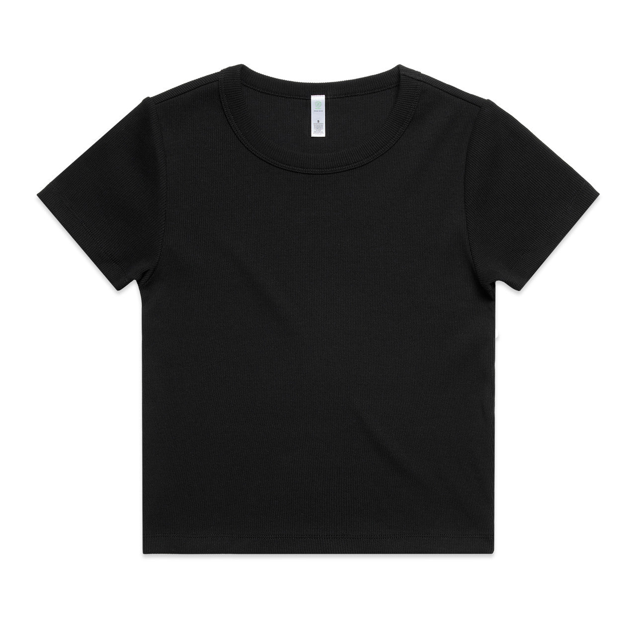 Wo's Organic Rib Tee - Black
