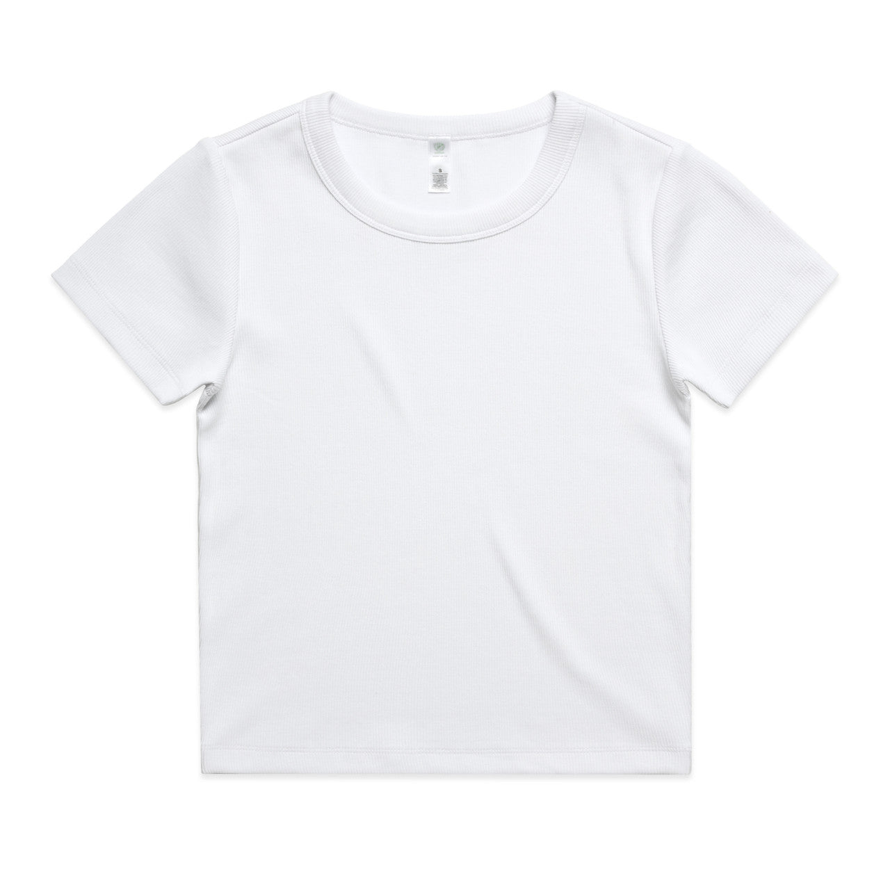 Wo's Organic Rib Tee - White