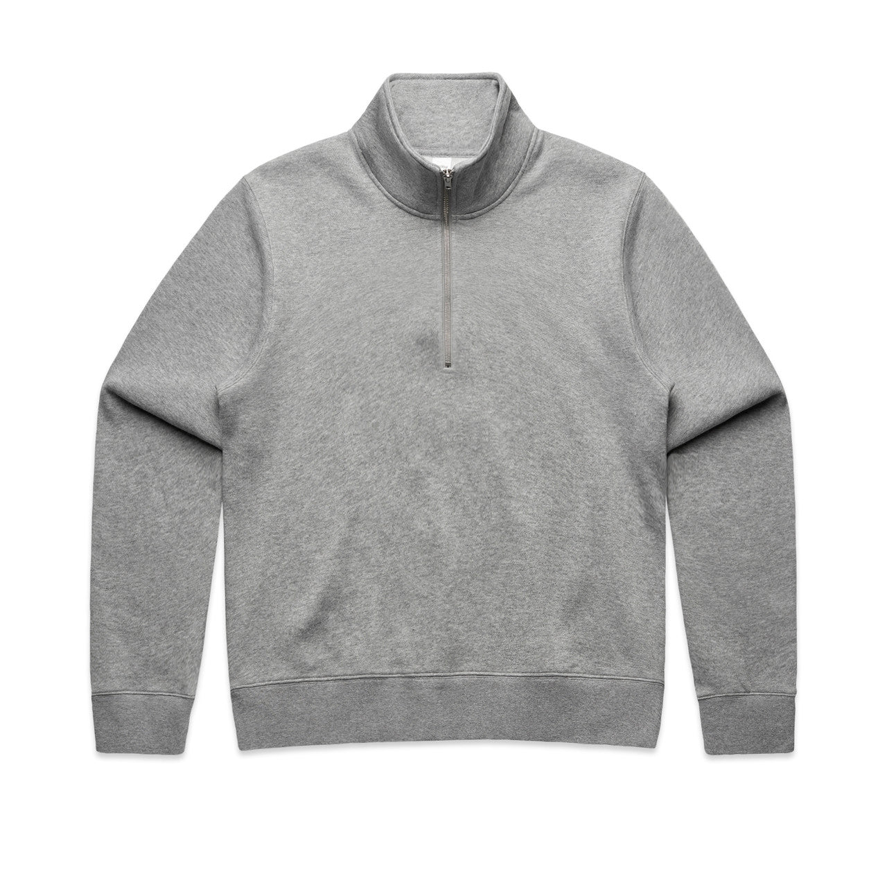 Wo's Stencil Half Zip Crew - Grey Marle
