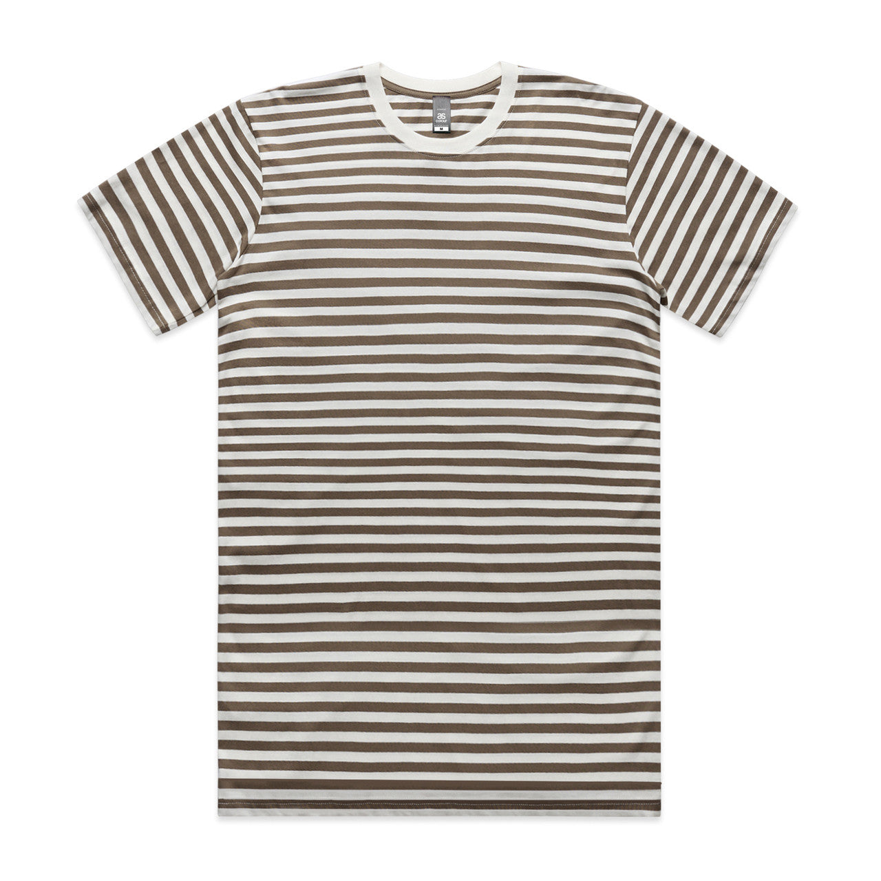 Staple Stripe Tee - Natural/Walnut