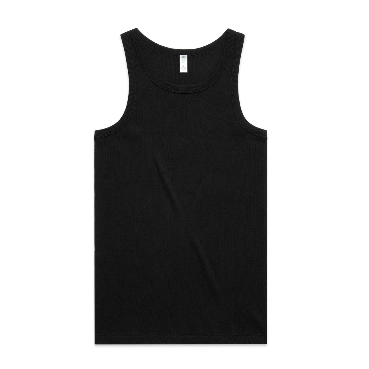 Organic Rib Singlet - Black