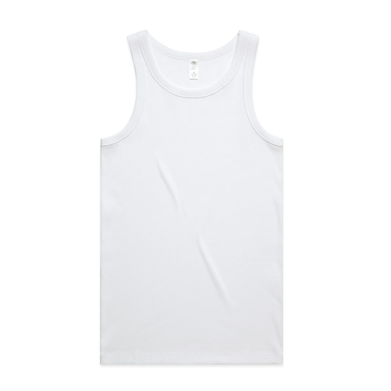Organic Rib Singlet - White