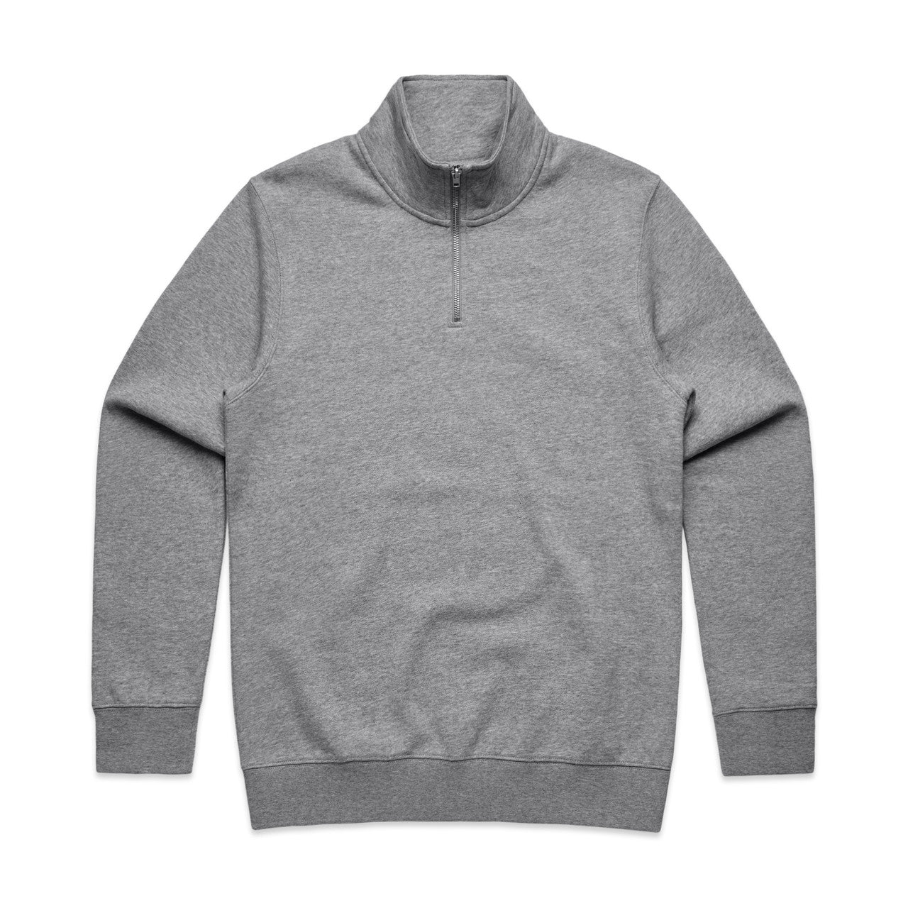Stencil Half Zip Crew - Grey Marle