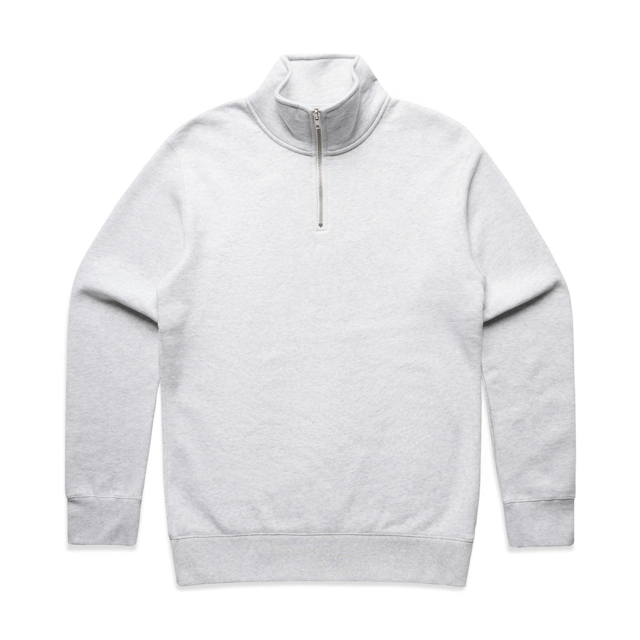 Stencil Half Zip Crew - White Marle